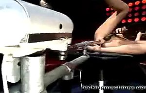 Newcomer takes on the tongue machine in Fuckingmachines