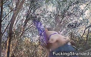 Fresh faced teen fucked in the woods