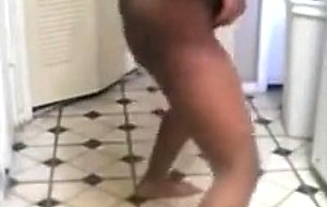 Thick black girl twerking in thong