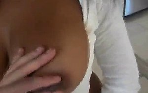 Frizzy haired black ex sucking dick