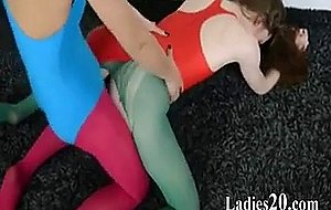 Hairy lesbians in nylon stocking loving