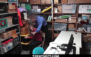 Shoplyfter young daughter fucks cop to save mom 