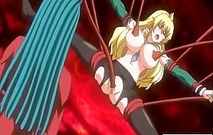 Blonde hentai girl fucked by tentacles