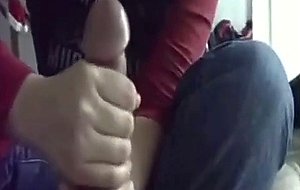 Girl needs 2 hands for this beast of cock