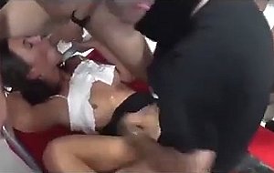 Real busty young wife gangbang
