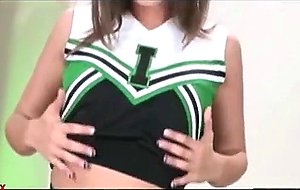 Gorgeous cheerleader strips