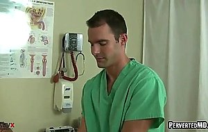 Amateur patient getting jerked off by his doctor