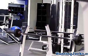 Dicksucking stud drilled by gym trainer