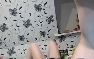 Blonde camgirl fucked in her mouth