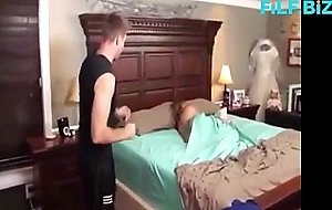 Mom sleeps naked, son joins in
