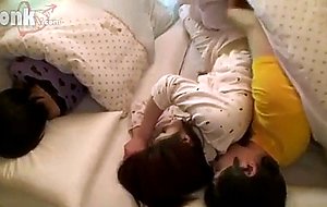 Fucking teen girlfriends sister while girlfriend sleeps righ