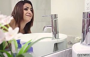 Mia martinez lets him fuck her brains out in the bathroom
