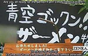 Subtitled outside cfnm japanese semen train blowjobs