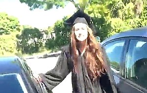 College girl creampie at grad ceremony
