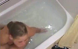 Blonde bates in bath