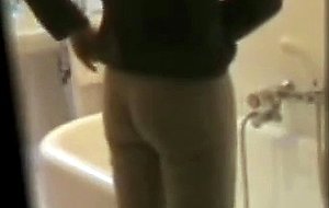 Hidden cam pat bathroom orgasm