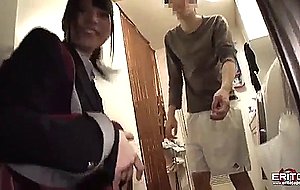 Cute japanese coed sneaks out and fucks her boyfriend
