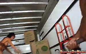 Mom gangbanged in moving truck