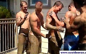 Muscled naked amateur jocks party