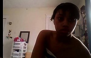 Young black girl hacked webcam
