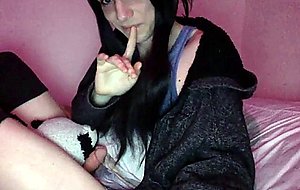 Sexy brunette trans girl enjoys sucking and being sucked by herself