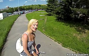 Casual cock riding outdoors