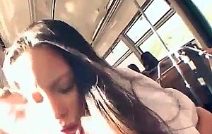 Students fucked and blow on bus