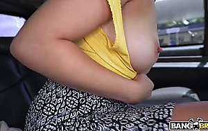 Keilani kita shows off her beautifull natural tits in the bus