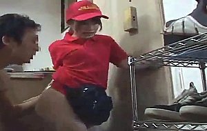 Shocked shy delivery girl groped by pervert