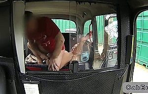 Busty british blonde fucking in fake taxi