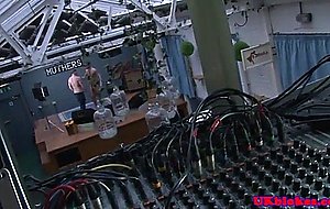 Blokes experiment with gay sex at garage