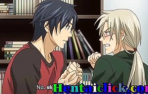 Cute hentai gay man having honey foreplay and sex action