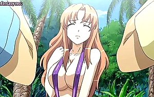 Anime babe gets rammed on beach