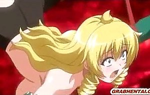 Blonde hentai caught and brutally fucked by tentacles