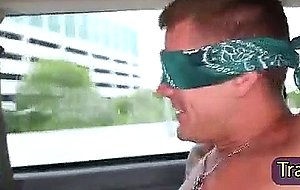 Amateur straighty gets blowjob blindfolded