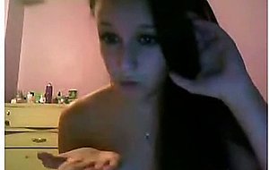 Webcam girl strip and rubbing  