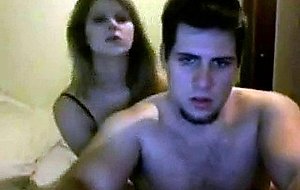 Sexy couple making love on cam