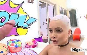 Glamorous babe showcases big butt and gets anal reamed