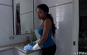 Sexy black maid has huge rack