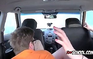 Whore princess paris milks driving instructors cock