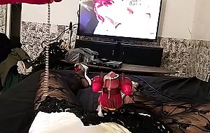 Carmen loves dressing up her cock