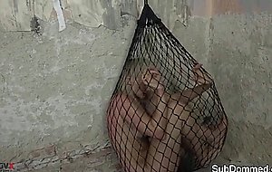 Bdsm slave toyed by maledom while restrained   