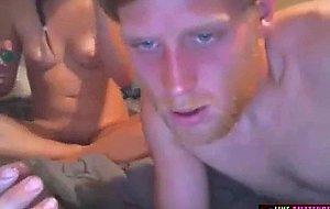 Young couple have sex on webcam  
