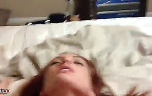 Wild pov pussy slamming on the bed