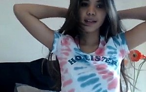 Omegle teen girl shows tits  