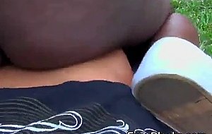 Black ex with great ass outdoors