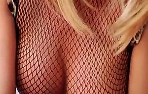 Blonde tgirl shows off her sweet body