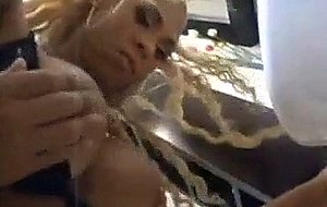 Blonde ebony ts likes ass banging