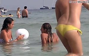 Spanish hippie beautifull tits on the beach  