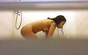 In the shower  
